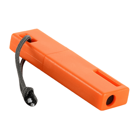 M-Tac tändstål i orange, ett viktigt campingverktyg med 8 mm ståltänder och magnesiumlegering, producerar gnistor vid 3000 °C.
