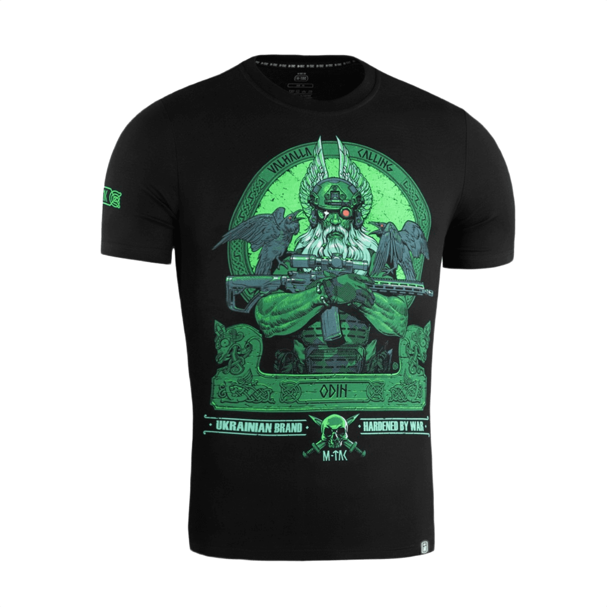 M-Tac T-Shirt Night Vision med Odin print i kampudstyr og ravnene Hugin og Munin, "Valhalla Calling" tema.