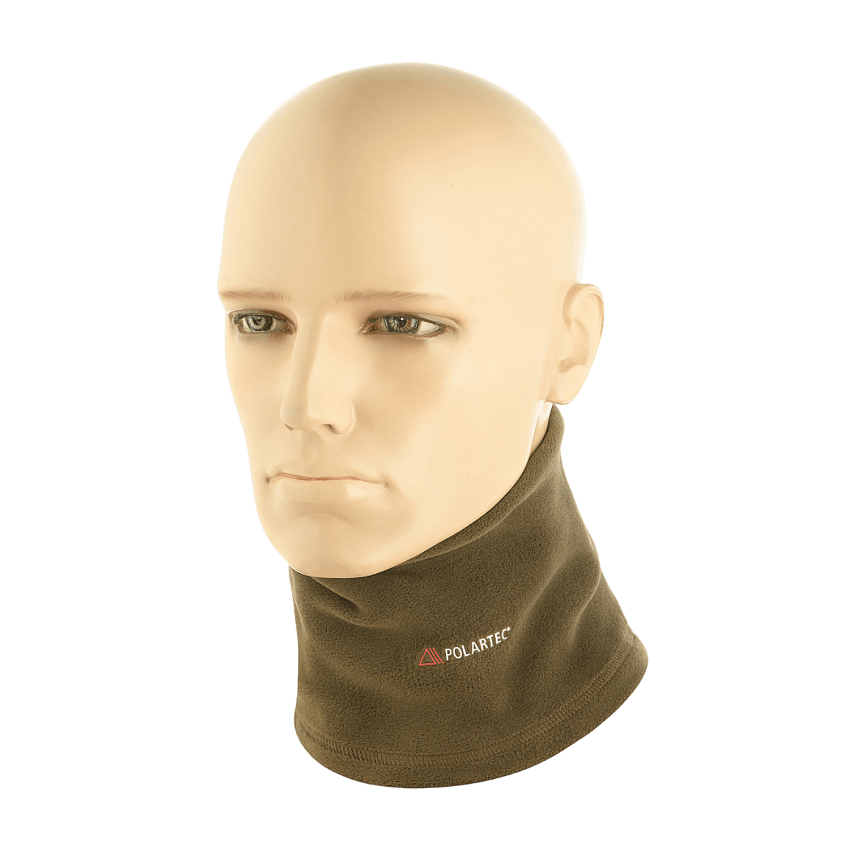 M-Tac Tube Scarf Polartec i Polartec Micro Series fleece vist på mannequinhoved, perfekt til udendørs aktiviteter i koldt vejr.