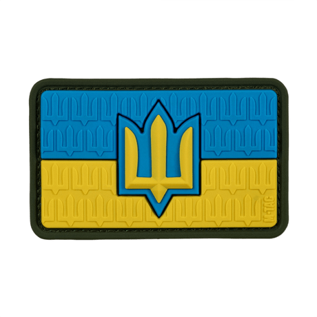 M-Tac patch Ukraine Flag med ZSU Trident PVC i PVC med trident-motiv, reflekterar ukrainsk stolthet och nationellt arv