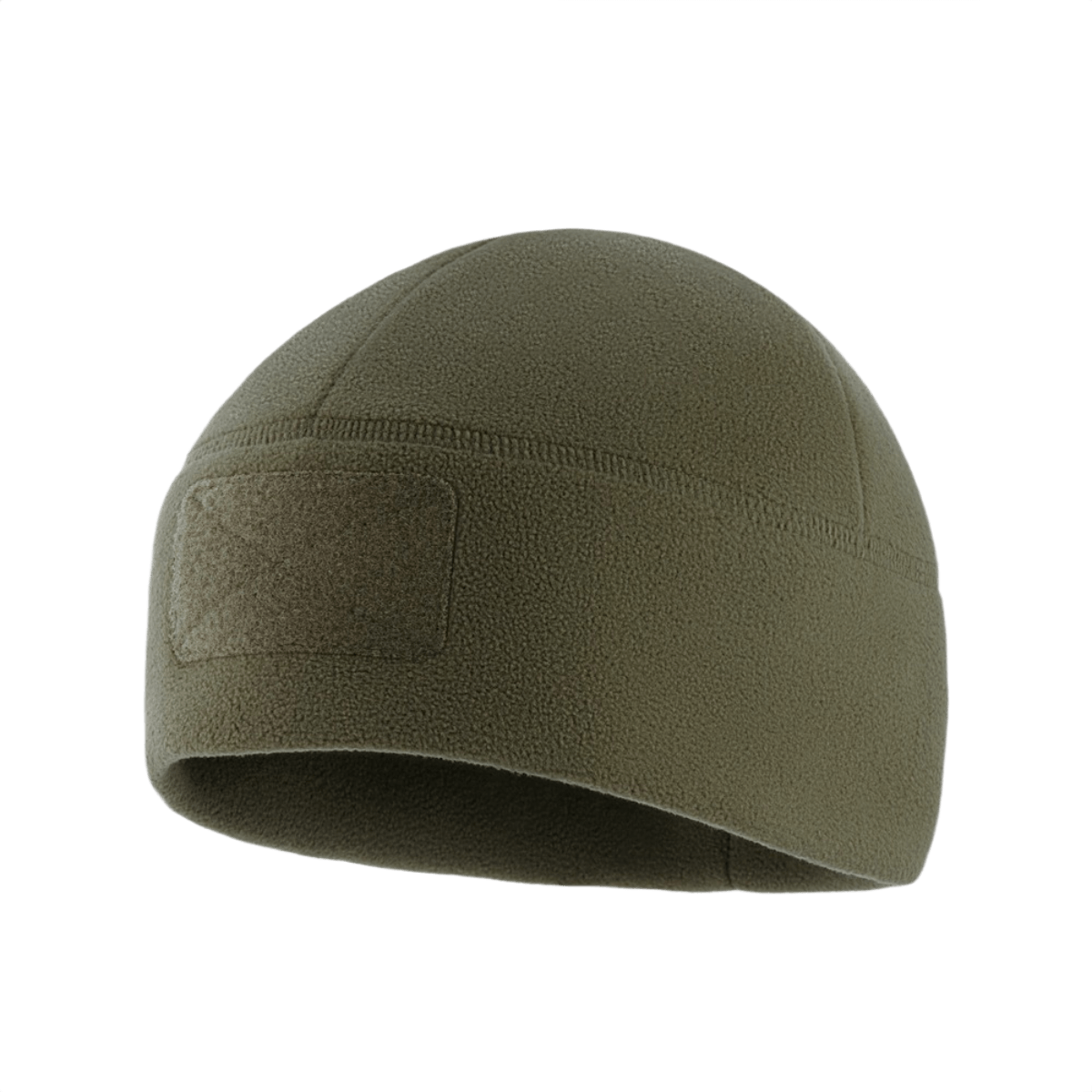 M-Tac Watch Cap Elite Fleece Beanie Hat Velcro i olivengrøn, let og varm hue til taktisk brug, perfekt til koldt vejr.