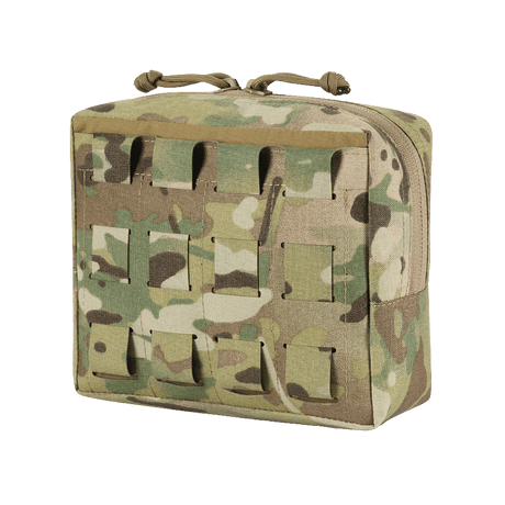 M-Tac Utility Taske Elite Medium i multicam camouflagetyg med robust dragkedja och modulärt MOLLE-system, galleri position 1.