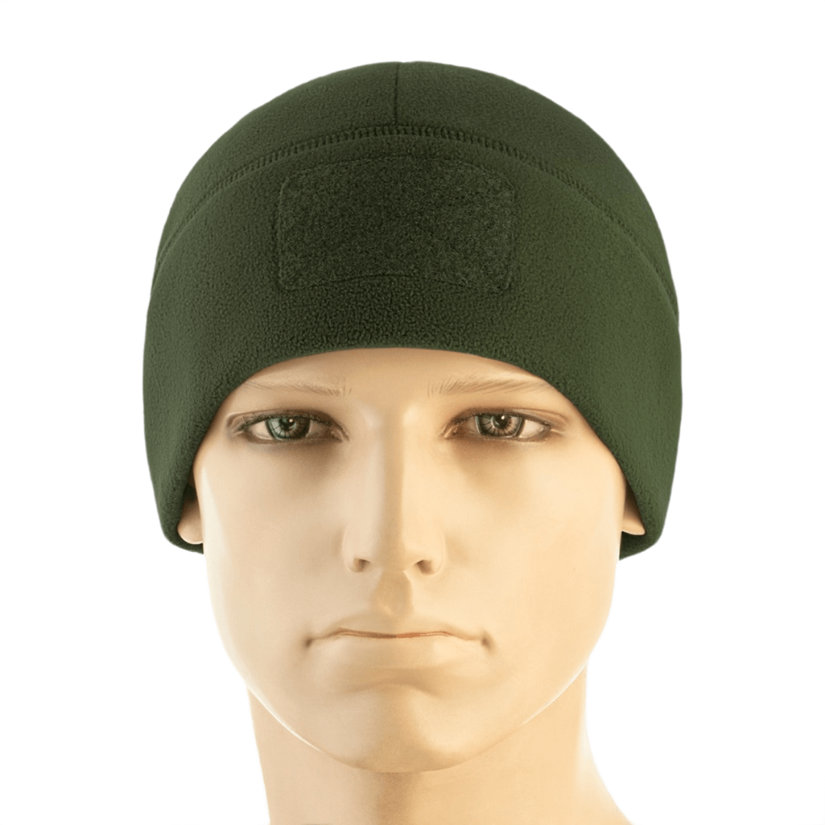 M-Tac Watch Cap Elite Fleece Beanie Hat Velcro i kaki, til taktisk brug og friluftsliv, med velcro-panel, varm og slidstærk