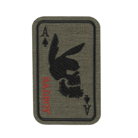 M-Tac Patch Bad Boy (Broderi) med kaninskranium på spader ess-kort, symboliserar frihet och mod, i Cordura 500D.