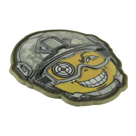 M-Tac Patch Emoji #25 med 3D-effekt, taktisk rolig morale patch för kläder och utrustning. Storlek: 6.5 x 6.5 cm, PVC, Velcro-fäste.