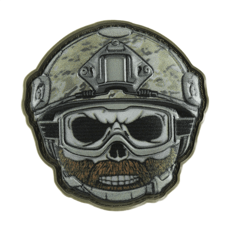 M-Tac Patch Emoji #4 med 3D PVC-effekt och Velcro, taktisk morale patch för kläder och utrustning, 6.5 x 6.5 cm.