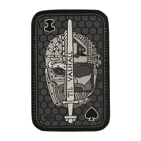 M-Tac Patch Till Valhall Ace Jacquard morale patch med vikingadesign och Velcro-fäste, inspirerad av Claes Joachim "Jokke" Olson.