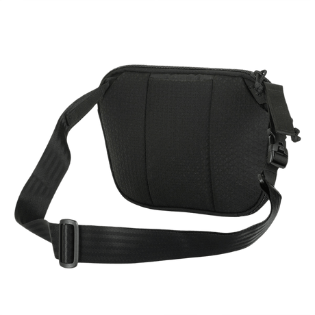 M-Tac Sphaera Hardsling Bag Large Elite med Velcro i svart Cordura-material, sedd bakifrån med justerbar axelrem. Stilren och slitstark.