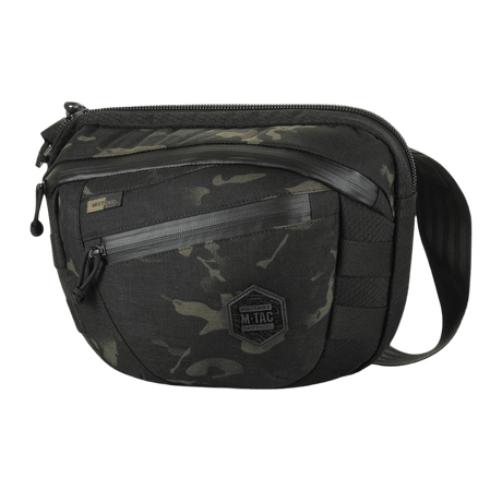 M-Tac Sphaera Hex Hardsling Bag Large Elite i svart camouflagemönster.