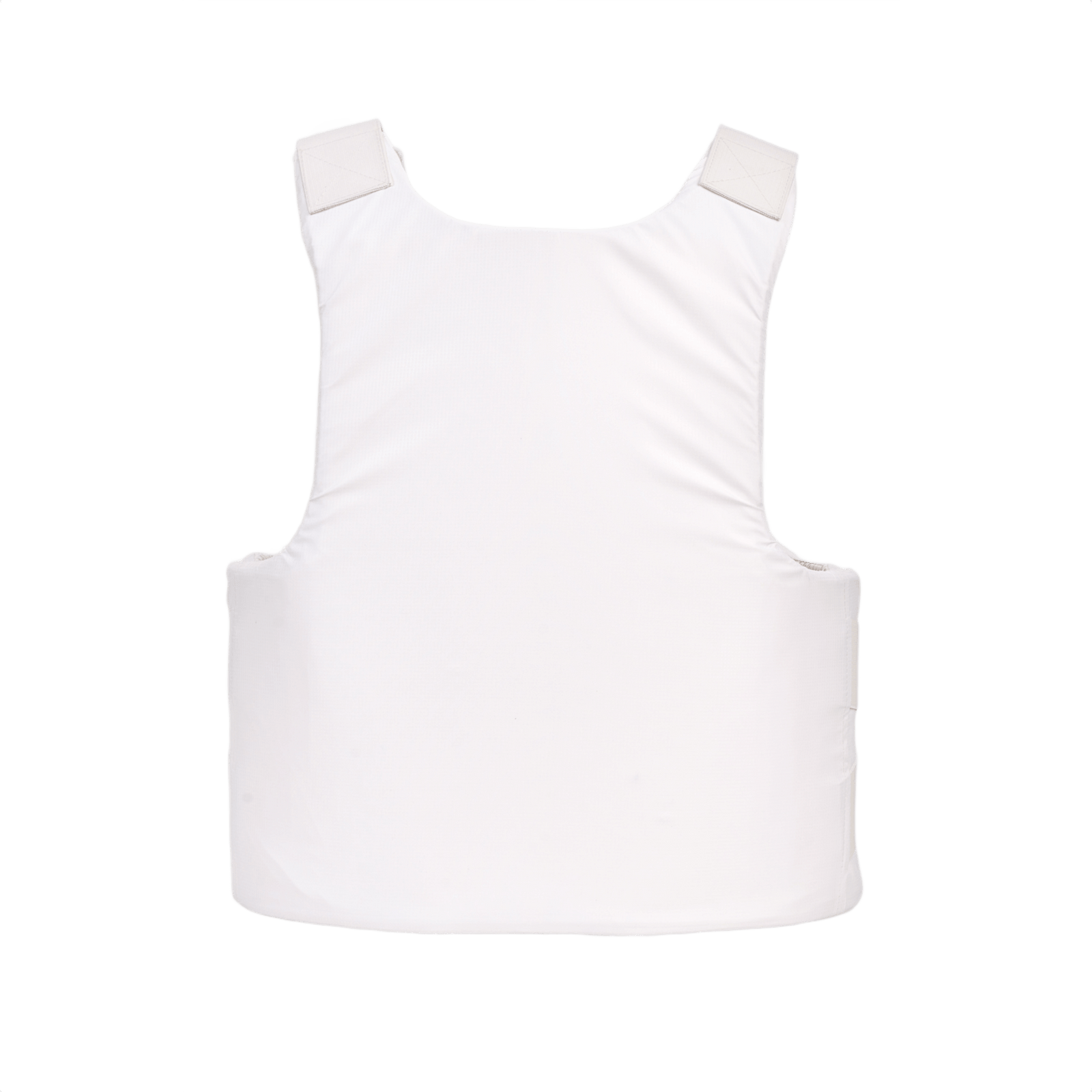 Anorak Niobium® Concealable II Stik & Skudsikker Vest - hvid kropspanservest set bagfra, designet til diskret beskyttelse mod skud og knive.
