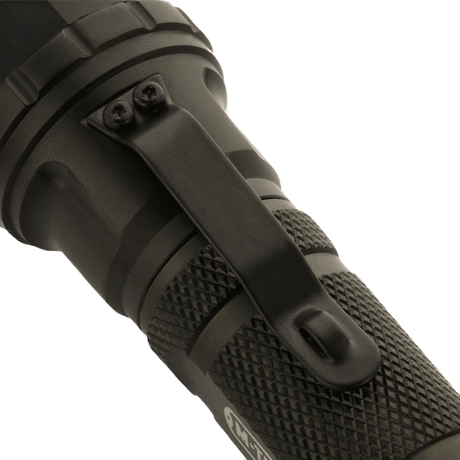 M-Tac P4, taktisk ficklampa med fokuserat LED-ljus, aluminiumkonstruktion, för outdoor och vardagsbruk.