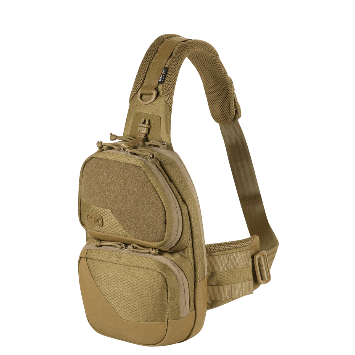 M-Tac Buckler Taske Elite Hex med MOLLE-system og Hex-Cordura design til skjult våbenbæring i sort.