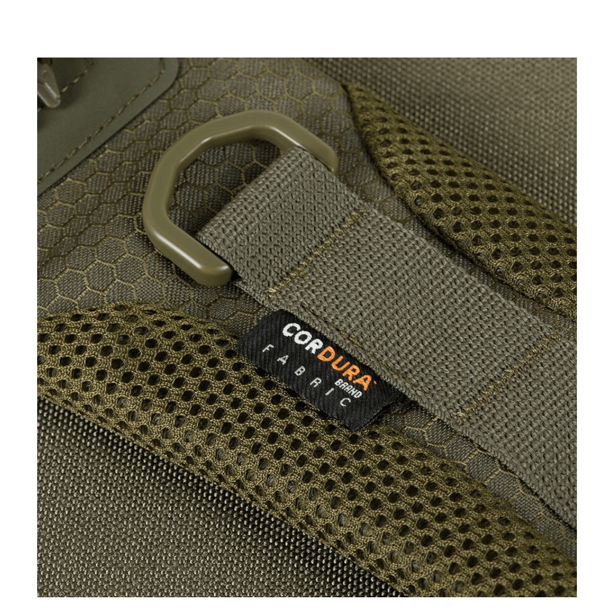 Nærbillede af M-Tac Buckler Taske Elite Hex med Cordura-stof og MOLLE-system, sort farvetaske designet til skjult våbenbæring.