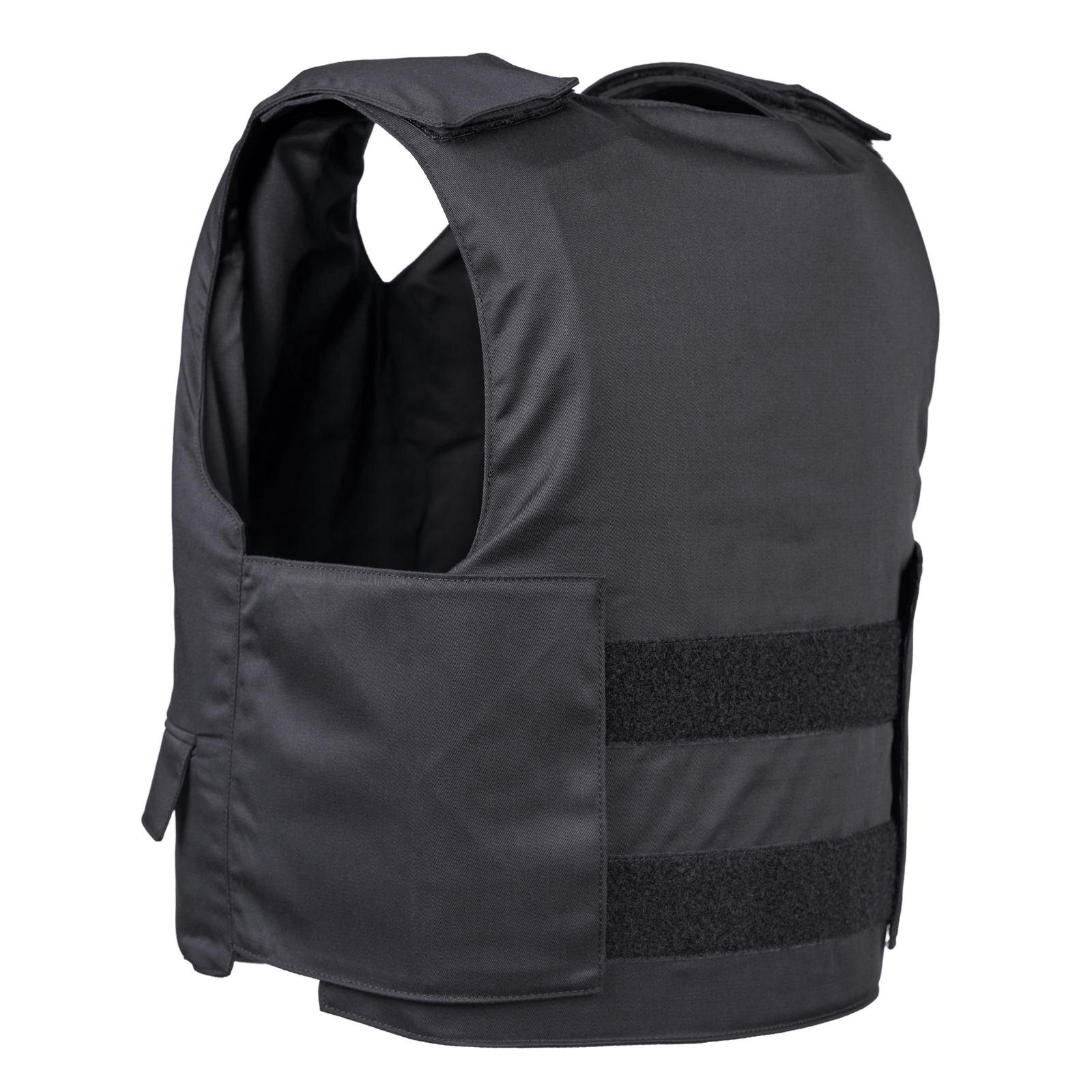 EA VIP Skud & Stiksikker Vest i sort med NIJ LEVEL IIIA certificering, teknisk kropsbeskyttelse, galleri position 1 set uden model.