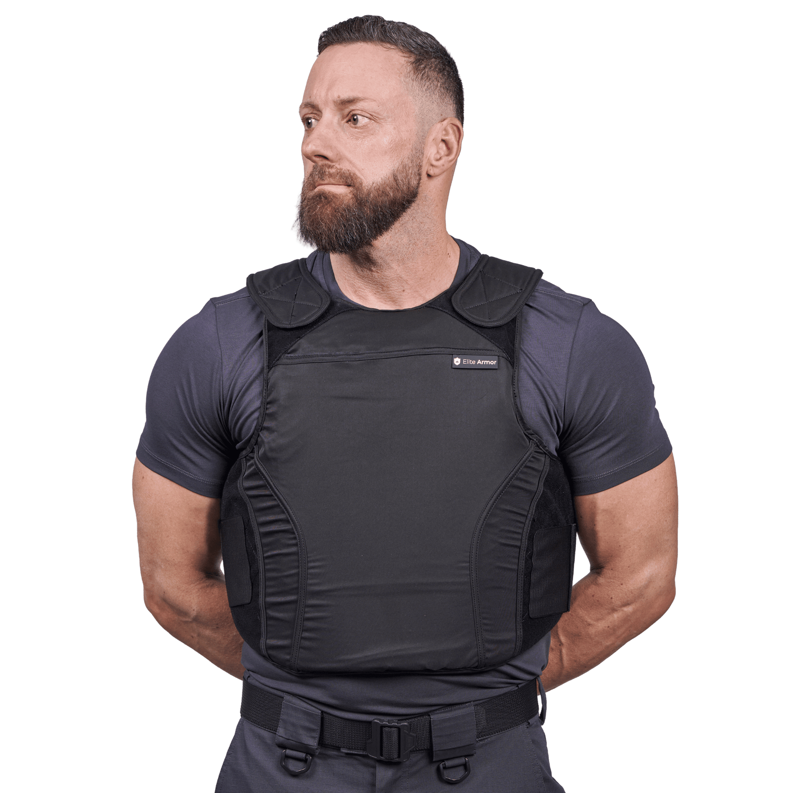 EA Xtreme løst cover sort i galleri position 1 med slidstærkt materiale til NIJ-certificeret skudsikker vest for professionel kropsbeskyttelse