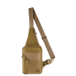 M-Tac Carry Sling Taske Elite Gen.IV med Velcro, designet til skjult bæring af våben, justerbar rem og fem rum, brun farve.