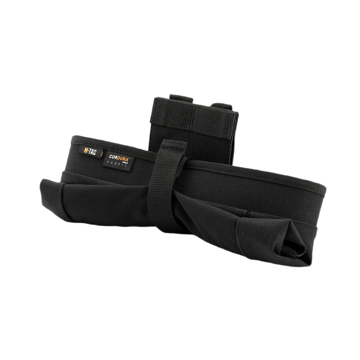 M-Tac Mag Drop Pouch Elite i sort til hurtig magasinudskiftning, designet med MOLLE-fastgørelser og hurtigt-udløsningssystem.