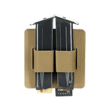 M-Tac Double Mag Pouch Hook Backed Magazine med to magasiner, der viser modulært design til tasker med Velcro-fastgørelse.