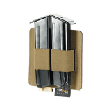 M-Tac Double Mag Pouch Hook Backed Magazine med plads til to pistolmagasiner, justerbare rumdelere og Velcro-fastgørelse.