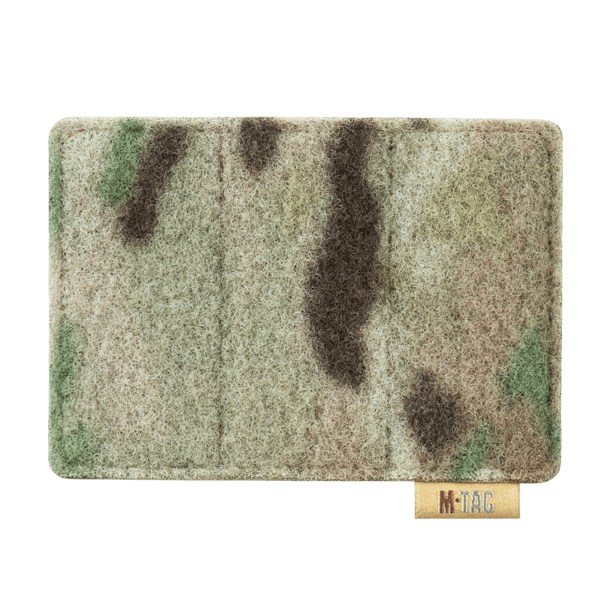 M-Tac Panel til Patches på MOLLE 120x85 i camo-design med hook & loop overflade, ideel til patches og ID-placering på MOLLE-systemer.