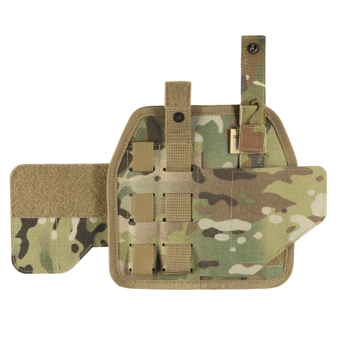 M-Tac Universal Taktisk Hylster Elite Venstre i lamineret Cordura 500D med Laser Cut-teknologi og MOLLE-interface, set fra siden.