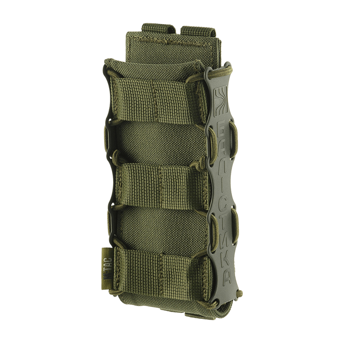 M‑Tac Mag Pouch Kolchan til AK/AR i Cordura 1000D med MOLLE system til sikker opbevaring af magasiner, grøn farve