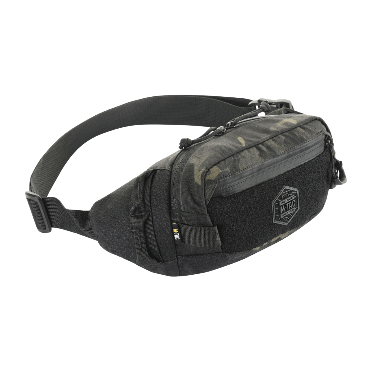M‑Tac Bæltetaske Elite Hex i Cordura med stilfuldt design og YKK lynlåse, perfekt til hverdagsbrug. Har to rum og velcro-panel.