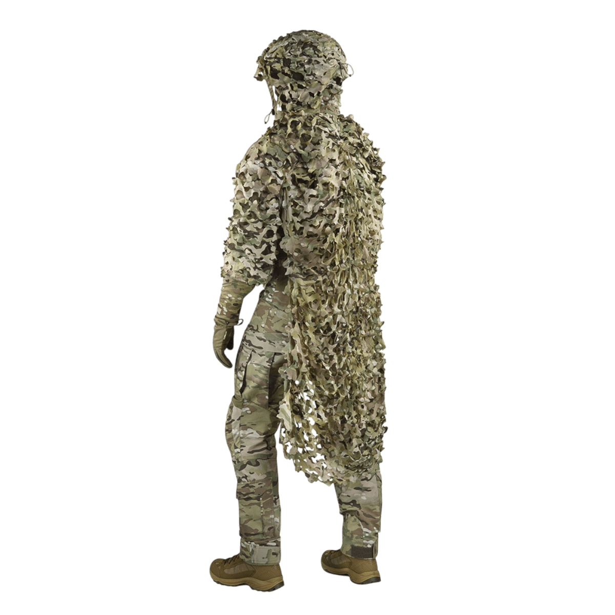 M-Tac Alder Camouflage Suit set bagfra, designet til snigskytter i ujævnt terræn, letvægts rip-stop materiale, Laser Cut-teknologi