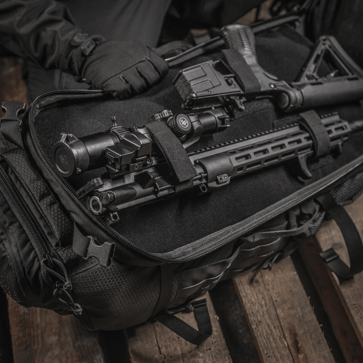 M‑Tac Indlæg til Rygsæk (3 stk) i våbenkasse med foldbart kolbekit