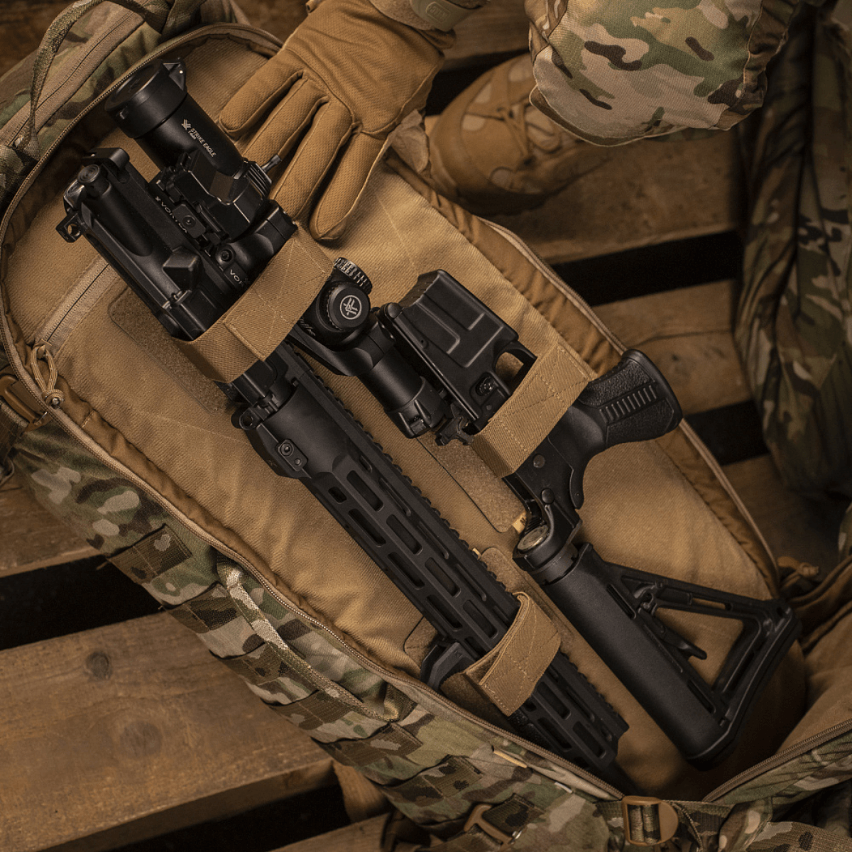 M‑Tac Indlæg til Rygsæk (3 stk) i brug til transport af tilbehør og våben med Velcro-fastgørelse i camouflage-rygsæk.