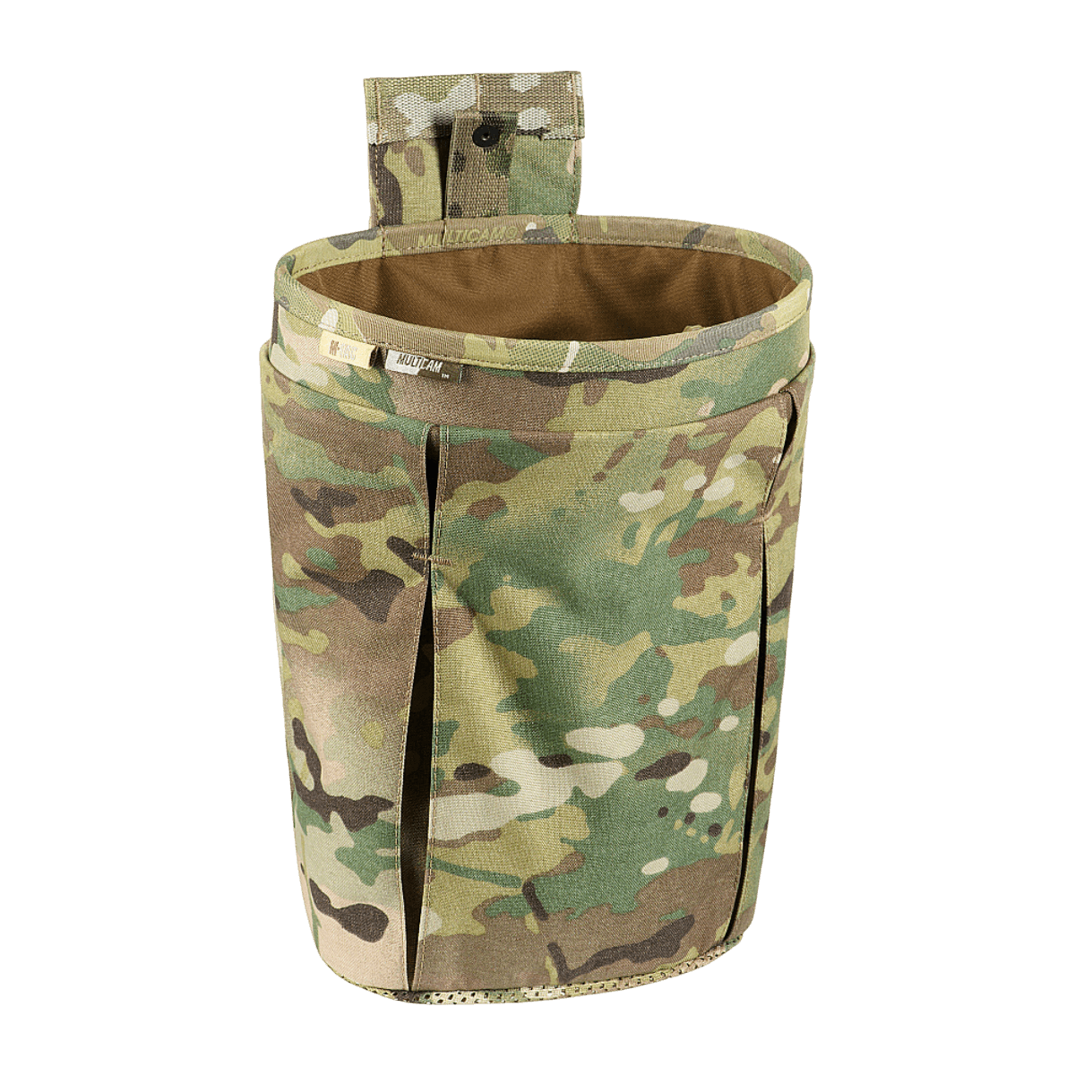 M‑Tac Magasinsæk Dump Pouch Lite Elite i camouflage design med hurtiglukkesystem og drænnet, kompatibel med MOLLE og bæltestropper.