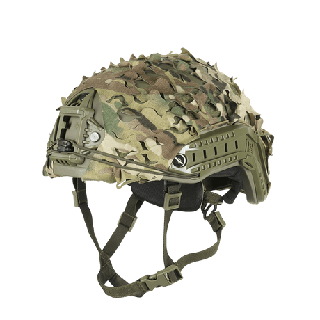 M‑Tac Vilha Hjelmdække FAST i Multicam mønster tilpasset FAST-hjelme med Velcro og Cordura 500D, for camouflering i ujævnt terræn.