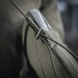 Nærbillede af M-Tac Pocket Bag Elite HEX med slidstærkt materiale og robuste lynlåse, perfekt til opbevaring af småting og udstyr.