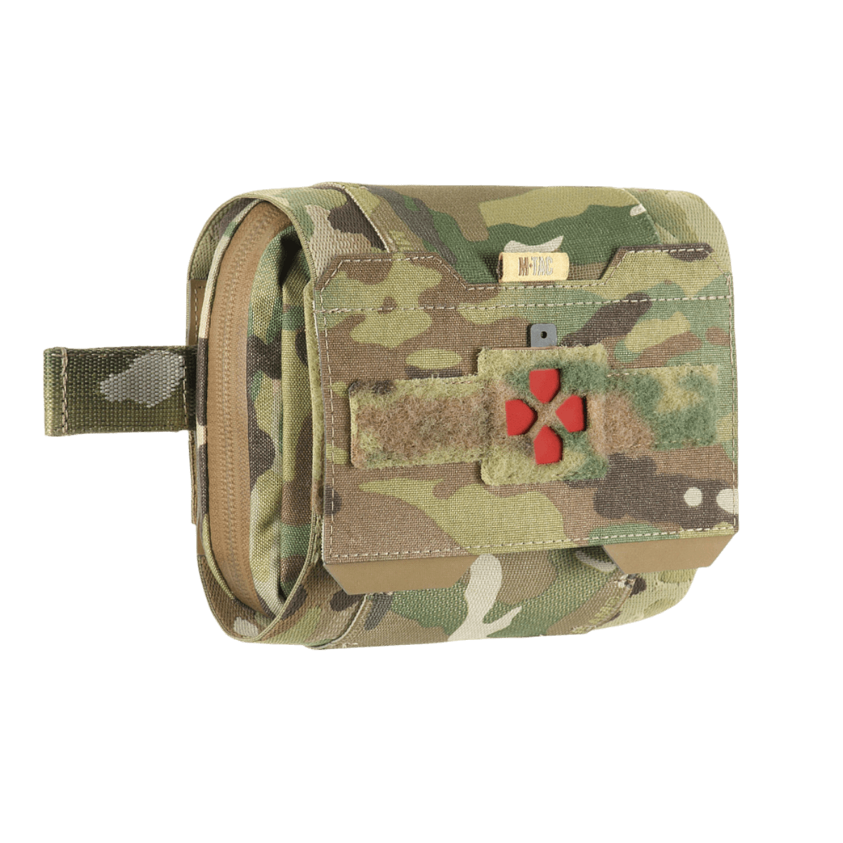 M-Tac Horisontal Medic Lomme Large Elite i camouflage med stærkt Cordura 500D materiale og organiseret design til IFAK.