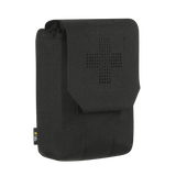 M‑Tac Medic Pouch Vertical Large Elite i sort Cordura 500D med velcro-lukning og MOLLE-interface til førstehjælpsudstyr.