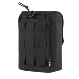 M‑Tac Medic Pouch Vertical Large Elite i slidstærk sort Cordura 500D materiale med MOLLE-systemet. Perfekt til førstehjælpsudstyr.