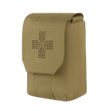 M‑Tac Medic Pouch Vertical Large Elite i slidstærkt Cordura 500D materiale, designet til sikker opbevaring af førstehjælpsudstyr.