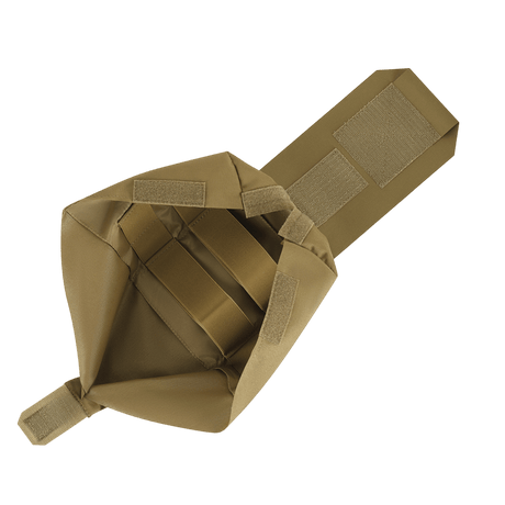 M‑Tac Medic Pouch Vertical Large Elite åben set ovenfra, viser rummelig indvendig opbevaring og innovative materialer.