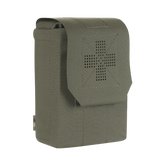 M‑Tac Medic Pouch Vertical Large Elite medicintaske i slidstærkt Cordura 500D til sikker opbevaring og hurtig adgang til førstehjælpsudstyr.