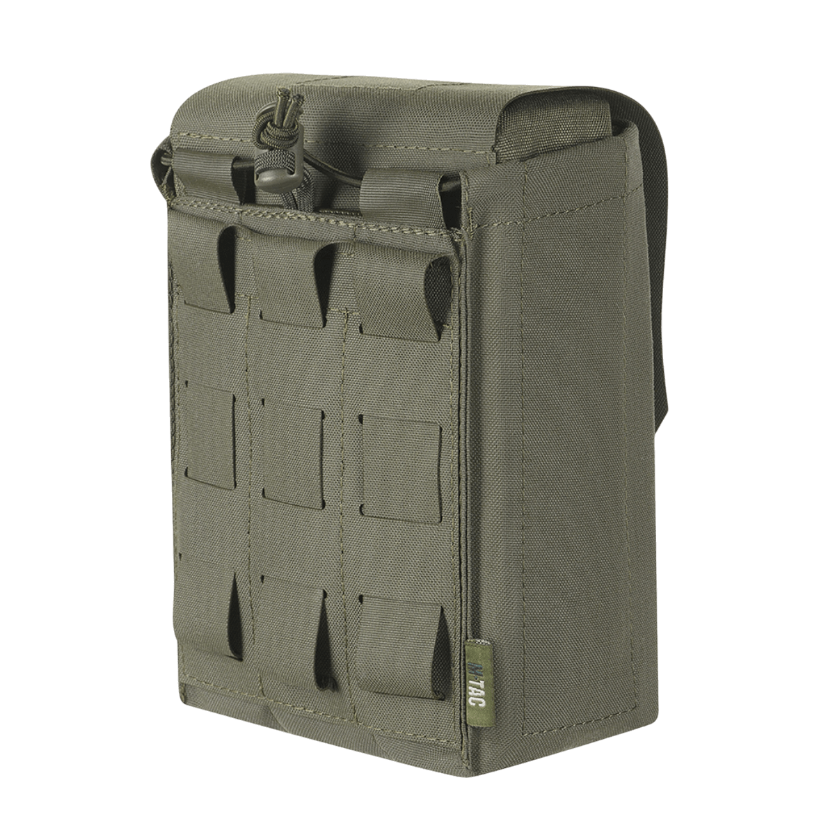 M‑Tac Medic Pouch Vertical Large Elite i slidstærkt Cordura 500D med MOLLE-interface til sikker opbevaring af førstehjælpsudstyr