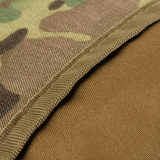 Detaljebillede af M-Tac Pouch Sukharka Gen.3 XL med Cordura 500D-materiale i camouflage-design, fremhæver holdbarhed.