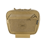 M-Tac Large Elite Gen.II Skuldertaske i Cordura 500D med YKK lynlåse og Velcro-panel, set forfra, perfekt til taktisk brug.