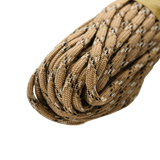 M‑Tac Paracord 550 Type III 15 m kraftig nylonkordel i beige, ideel til friluft og nødbrug, længde 15 m, diameter 4 mm, brudstyrke 240 kg.