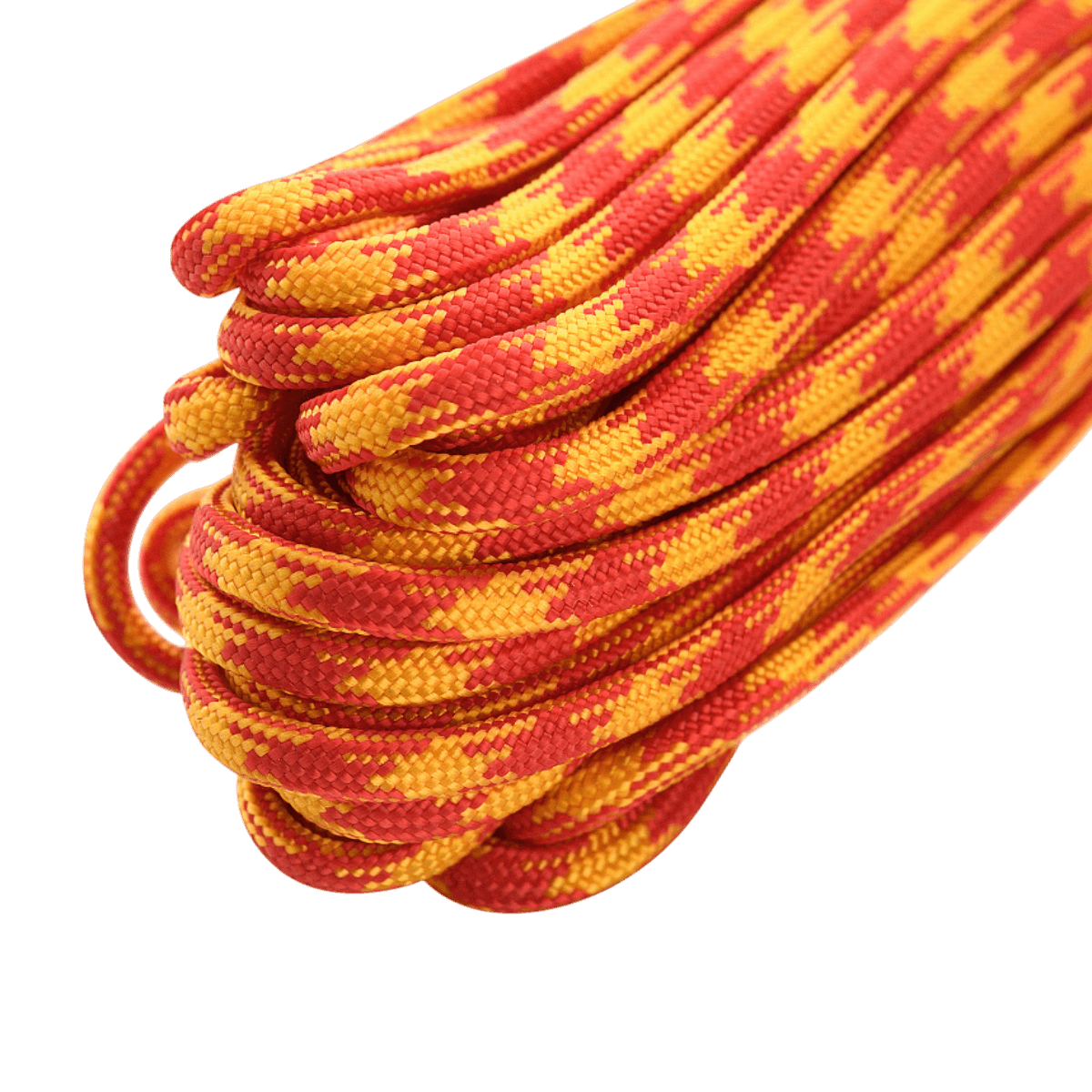 M‑Tac Paracord 550 Type III 15 m i røde og gule farver ideel til friluft og nødbrug