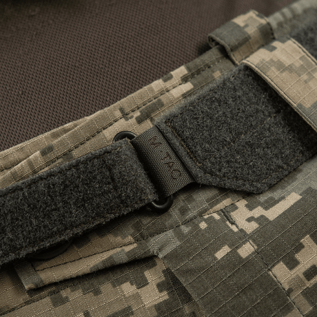 Nærbillede af M‑Tac Internal Tiger Bælte med velcro-fastgørelse og Cordura 500D materiale, ideel til taktisk brug.