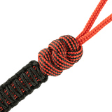 M-Tac Lanyard Scandinavian Mannaz med rød og sort snoet paracord og skandinavisk perle design
