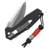 M-Tac Lanyard Scandinavian Small Chinese Knot attached to a knife, featuring decorative Scandinavian bead.