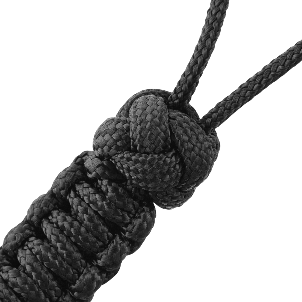 M-Tac Lanyard Scandinavian Small Helmet of Terror med snoet paracord i sort design.