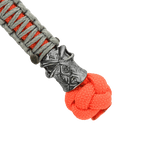 M-Tac Knife Lanyard Ninja med fletning af paracord og cupronickel perle i nærbillede. Total længde 14,5 cm, stilfuldt knivtilbehør.