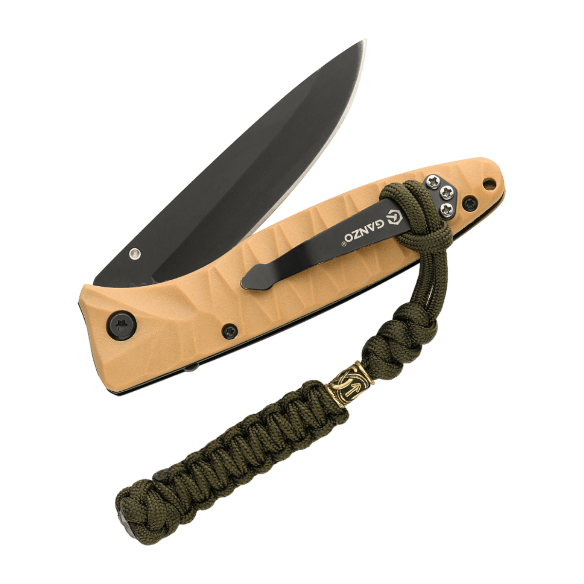 M-Tac Knife Lanyard Loopy Snake Scandinavian på en lommekniv med flettet paracord-design for stil og nem adgang.